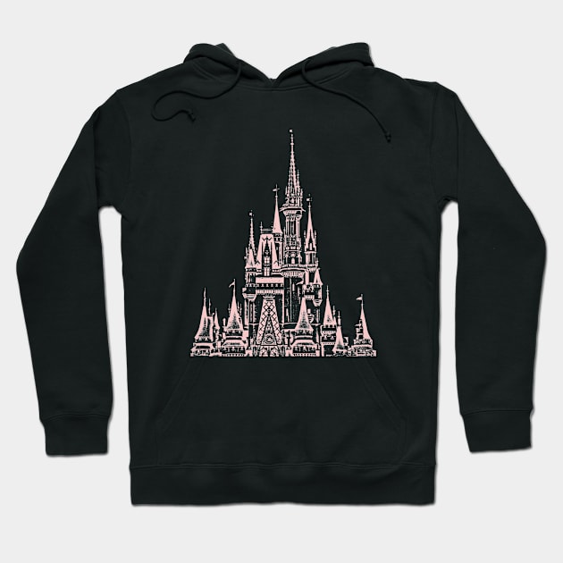 Millennial Pink Magic Castle Stamp Hoodie by FandomTrading